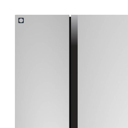 Picture of Double Door Mini Fridge with Freezer for Office or Dorm with Adjustable Remove Glass Shelves